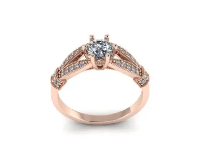 Jewelry Diamond Ring 3D Print Model  3D print model 15