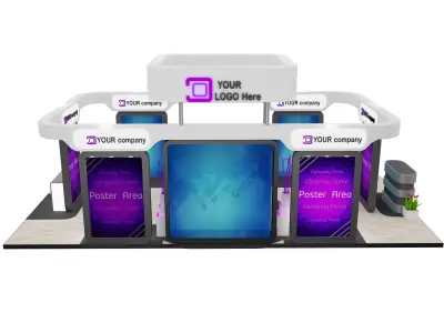 Booth Exhibition Stand a593c 3D model