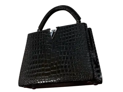 Louis Vuitton bag Capucines Black Crocodile Leather 3D model