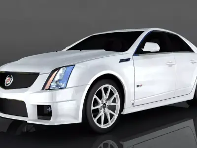 Cadillac CTS V Low-poly 3D model