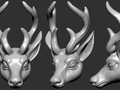 Deer Head02 3D print model