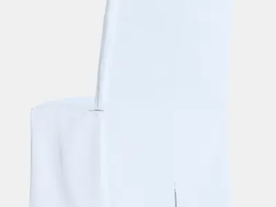 BERGMUND Chair with long cover 2 Low-poly 3D model