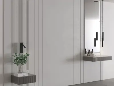 Bedroom Wall Composition 01 3D model