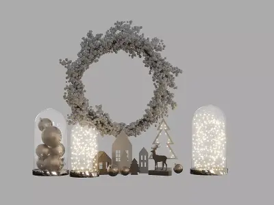 Christmas Decoration Set 31 Low-poly 3D model