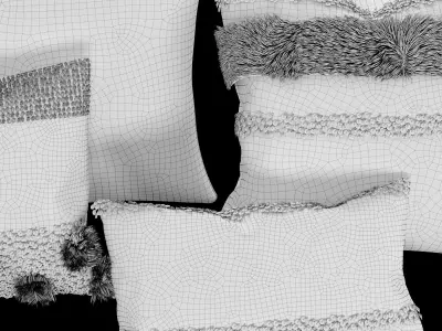 RH Morrocan Pillows2 3D model