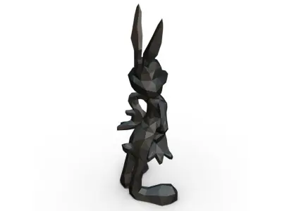 Bugs Bunny low poly 3D print model