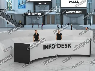 Virtual e-Congress Online Event Lobby 002 3D model
