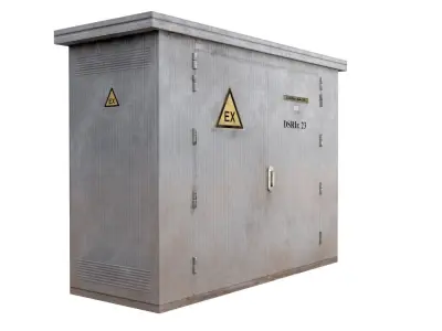 LowPoly electric meter box Low-poly 3D model