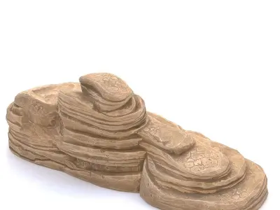  Cartoon cliff 3D model