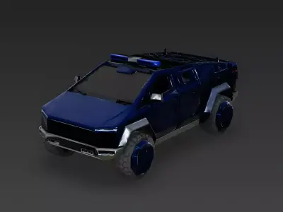 Futuristic Armored Riot Control Vehicle 3D Model Low-poly 3D model