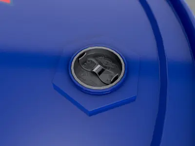 Realistic Sunoco Barrel 3D Model Low-poly 3D model