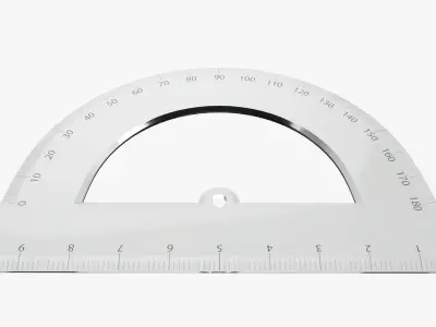 Protractor half-circle 01 3D model
