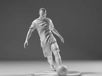 Footballer 05 Footstrike 04 Stl 3D print model