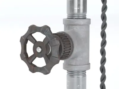  Industrial Tube Lamp 3D model