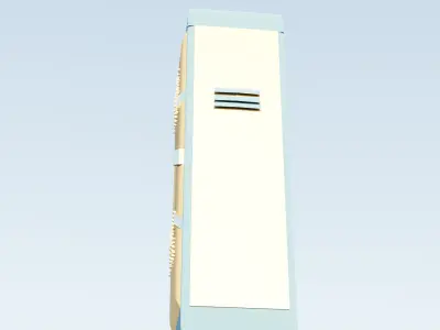 Low Poly Vault Locker Fallout Game Ready Low-poly 3D model