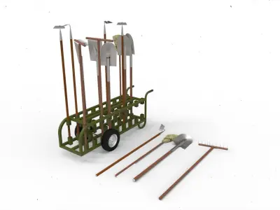 Farmer equipment 3D model