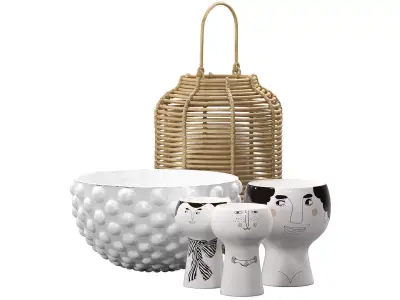 Decoration Vases Set 01 3D model