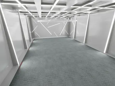 Car studio interior 3D model