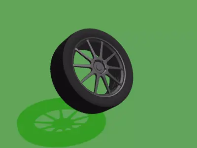 Wheel car 3D model purchase