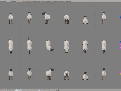 Sheep polygonal Low-poly 3D model purchase
