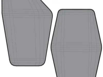 Wall Mirror Shape Brass by Kare Design 3D model