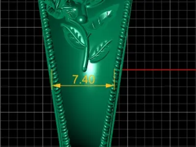 LEAF DESIGN RING 3D PRINTABLE MODEL 3D print model