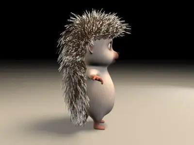 cartoon hedgehog Low-poly 3D model