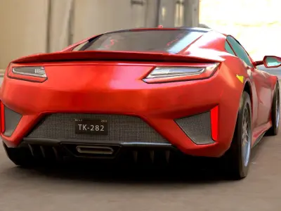 Acura NSTLX HD - Game Ready Low-poly 3D model