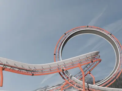 stunt track Low-poly 3D model