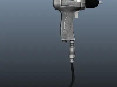 Air Pressure Gun Low-poly 3D model