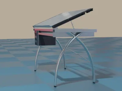 Drafting Table Modern Low-poly 3D model