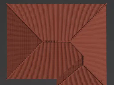 Roof tiles 3D model