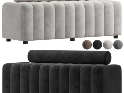 Melody Black Velvet Sofa By Zakisfurniture 3D model