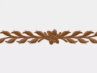 Flower Decor For Wood Carving 3D print model buy