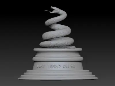 Dont Tread On Me Famous American Symbol For Print 3D print model