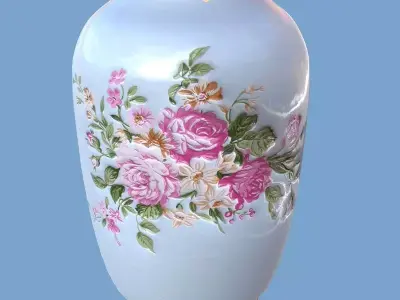 Porcelain Vase Fiona-1 Low-poly 3D model