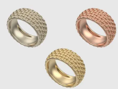 Intricate Woven Band Ring JDBCo 3D print model