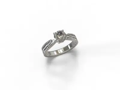 solitaire diamant 3 3D print model