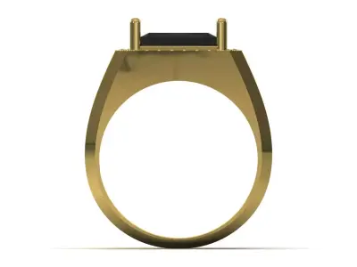 STL 3DM radiant gemstone men ring model mr0311 3D print model