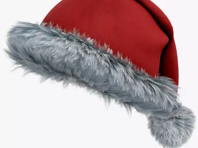 Low Poly Santa Hat Low-poly 3D model