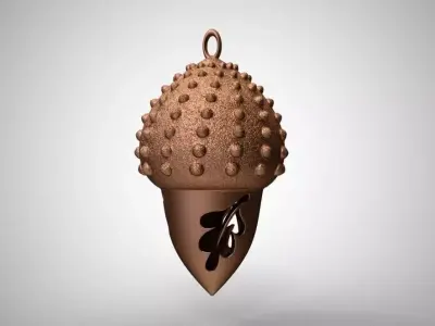 Acorn Necklace 3D print model
