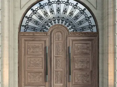 Luxury Entrance Portal - Facade and Door 3D model