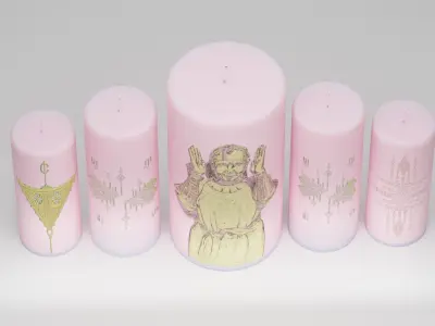 Berber Candles- Personalized Kabyle Candles  3D model