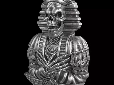 skull Pendant  jewelry Egyptian  vol2 and relief 3D print model