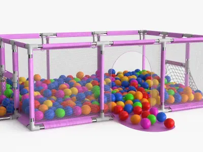 Baby Playpen Low-poly 3D model