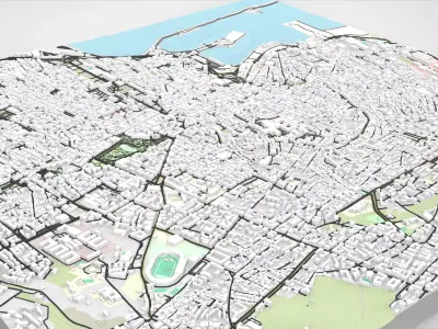 Cityscape Catania Sicily Italy 3D model