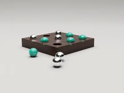 Tic Tac Toe Set 3D model