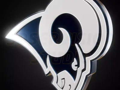 Los Angeles Rams logo - Cinematic - 3D print 3D model