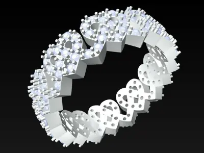 Diamond Ring - Womens Rings - N311859 3D print model