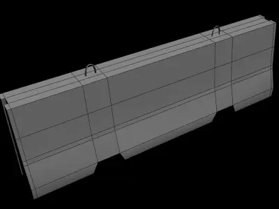Concrete Barrier Low-poly 3D model shop